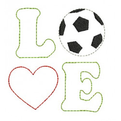 Stickdatei - Love Fußball Appli